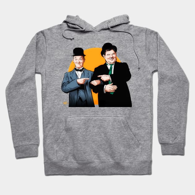 Laurel and Hardy - An illustration by Paul Cemmick Hoodie by PLAYDIGITAL2020